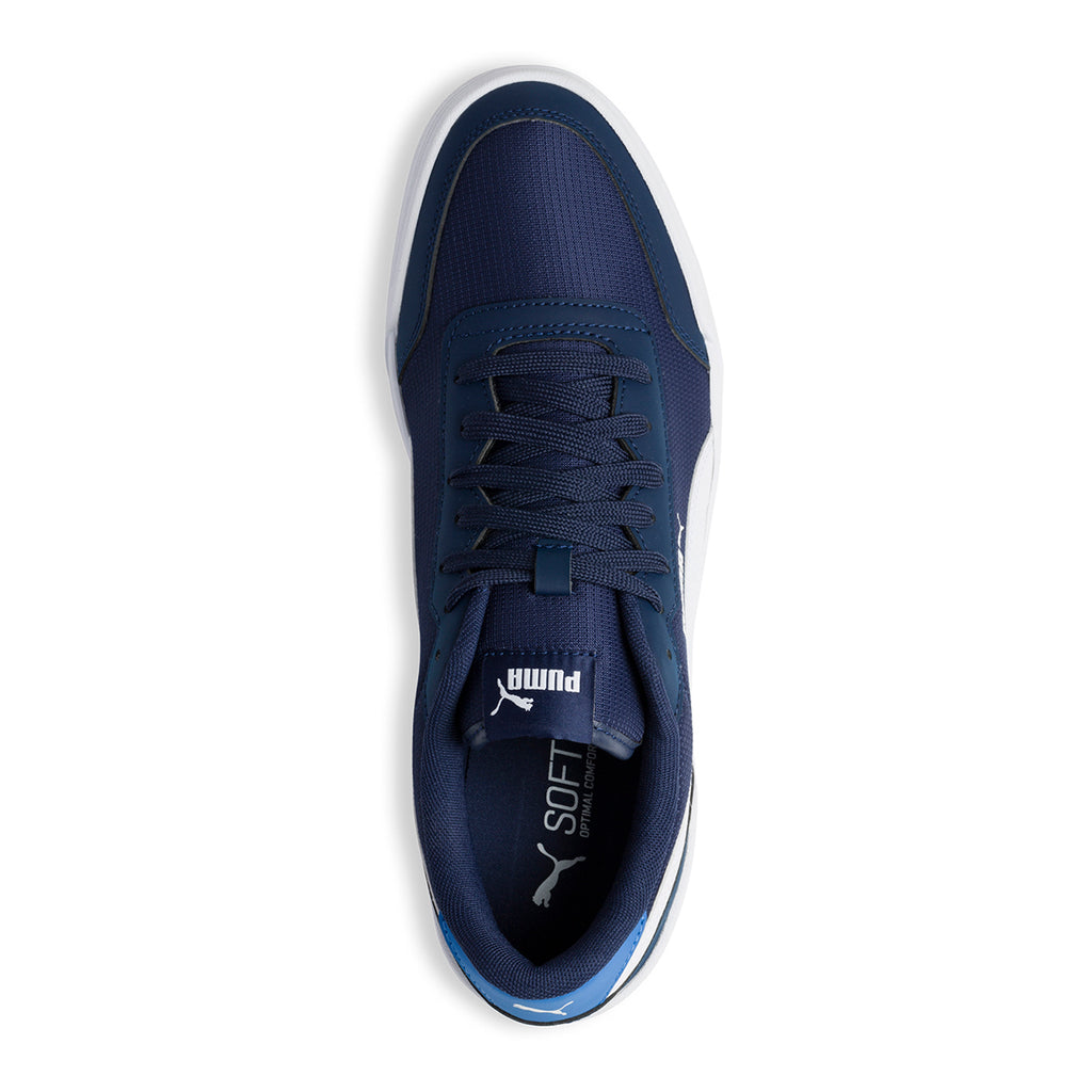 Sneakers blu con striscia laterale a contrasto Puma Caracal