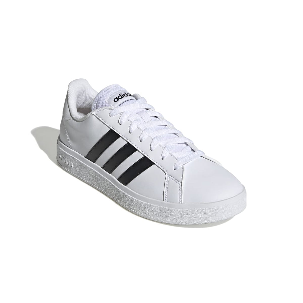 Sneakers bianche da uomo con strisce a contrasto adidas Grand Court Base 2.0