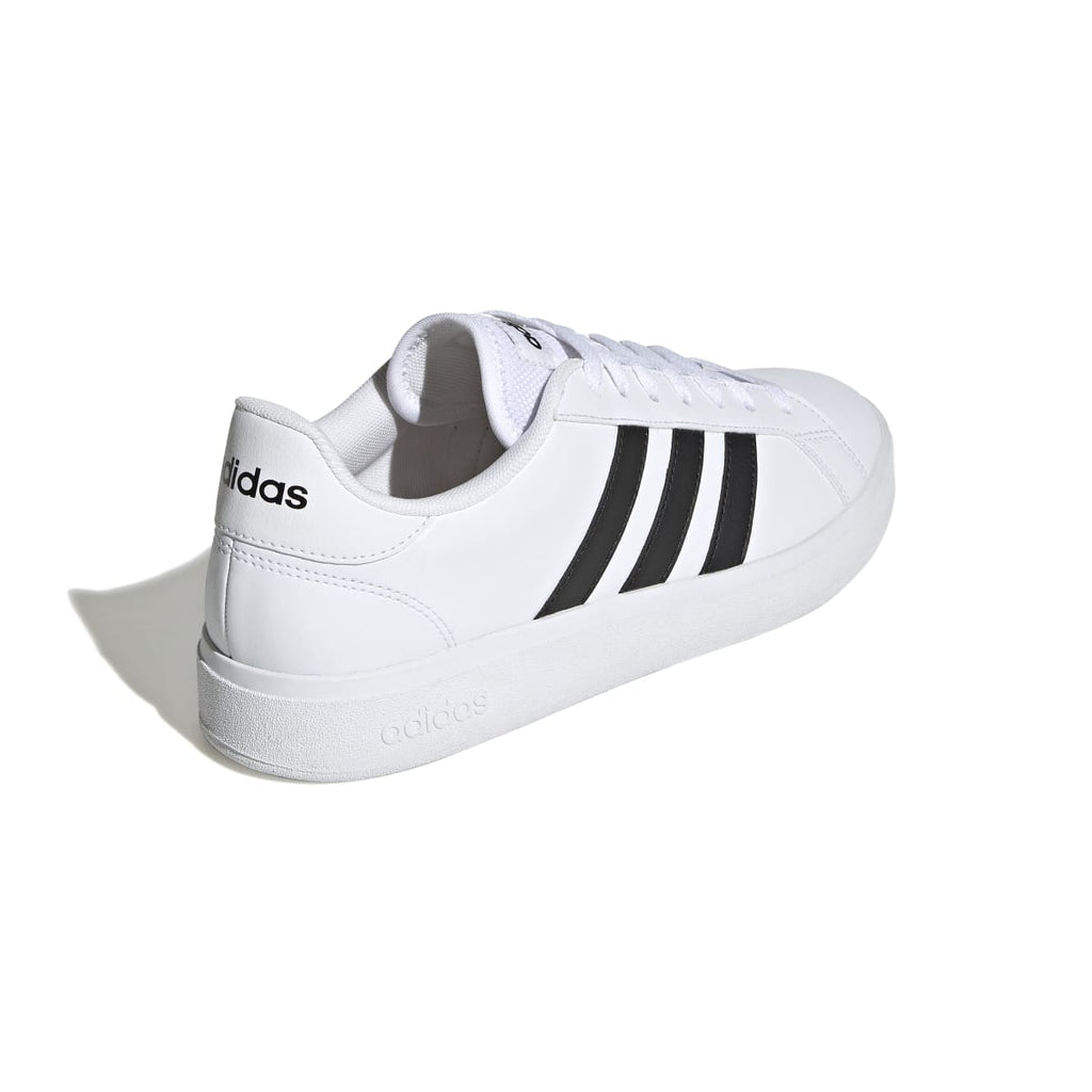 Sneakers bianche da uomo con strisce a contrasto adidas Grand Court Base 2.0