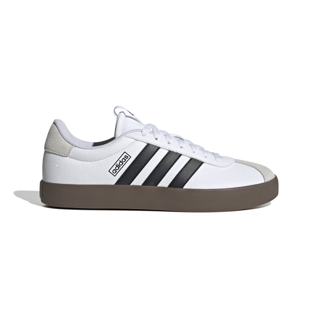 Sneakers bianche da uomo con strisce laterali nere adidas VL Court 3.0