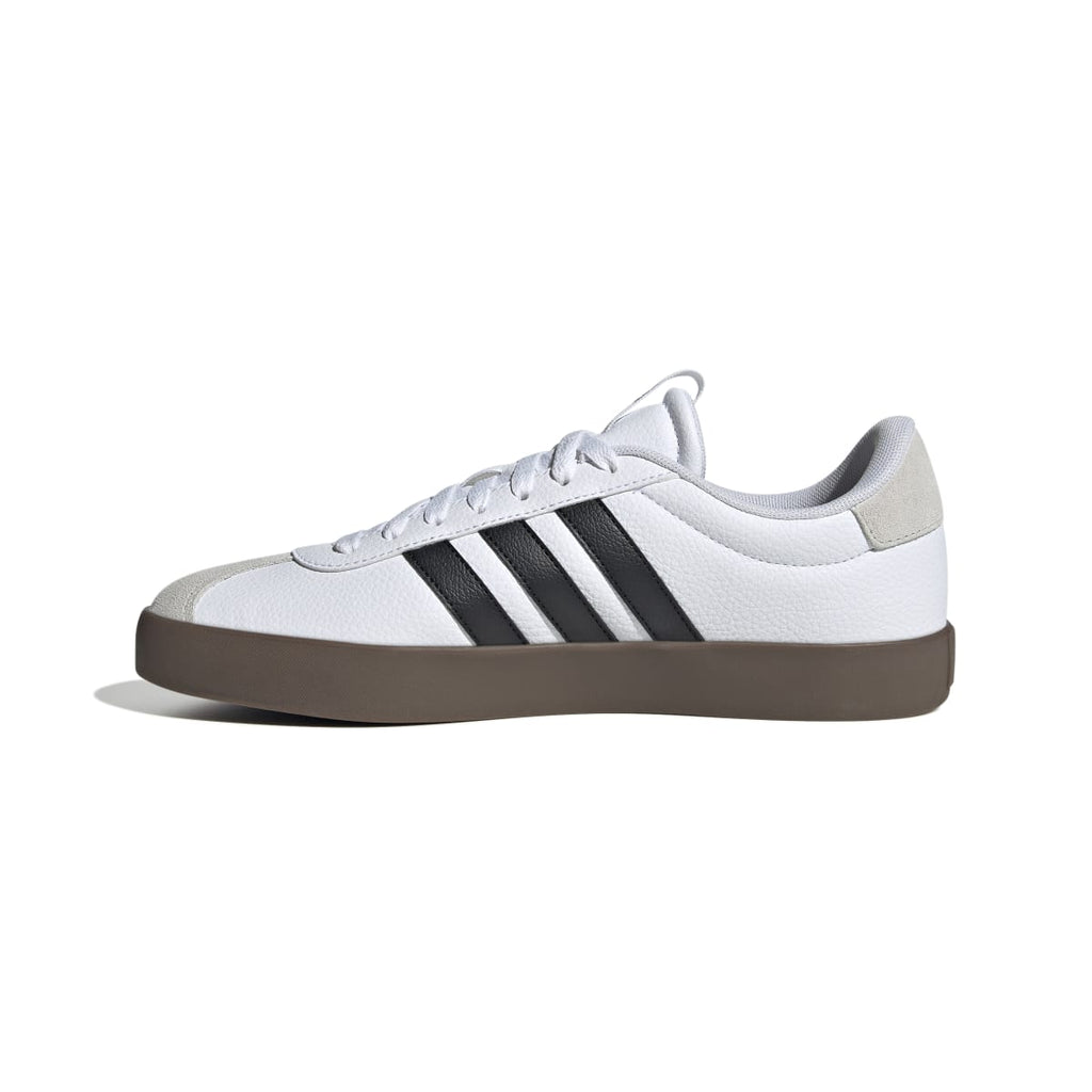 Sneakers bianche da uomo con strisce laterali nere adidas VL Court 3.0