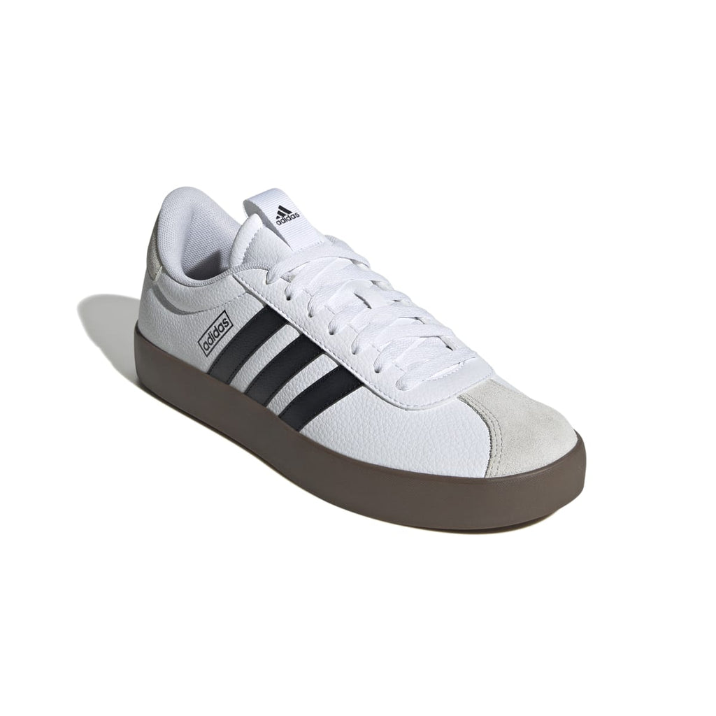 Sneakers bianche da uomo con strisce laterali nere adidas VL Court 3.0