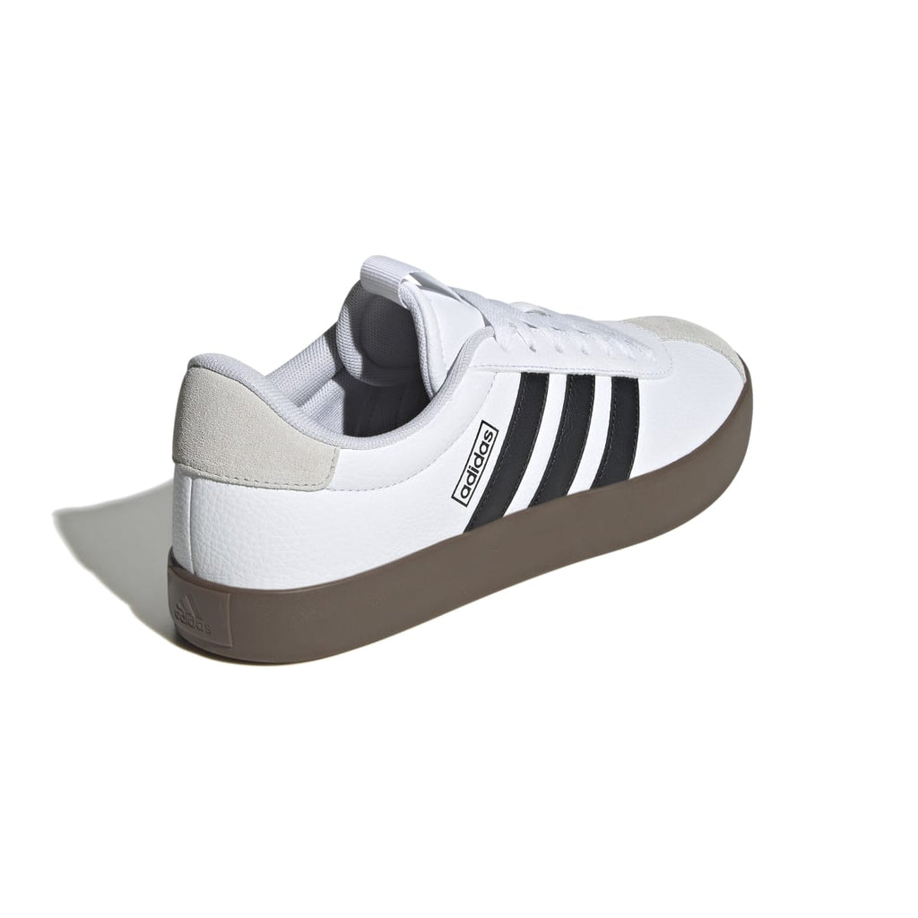 Sneakers bianche da uomo con strisce laterali nere adidas VL Court 3.0