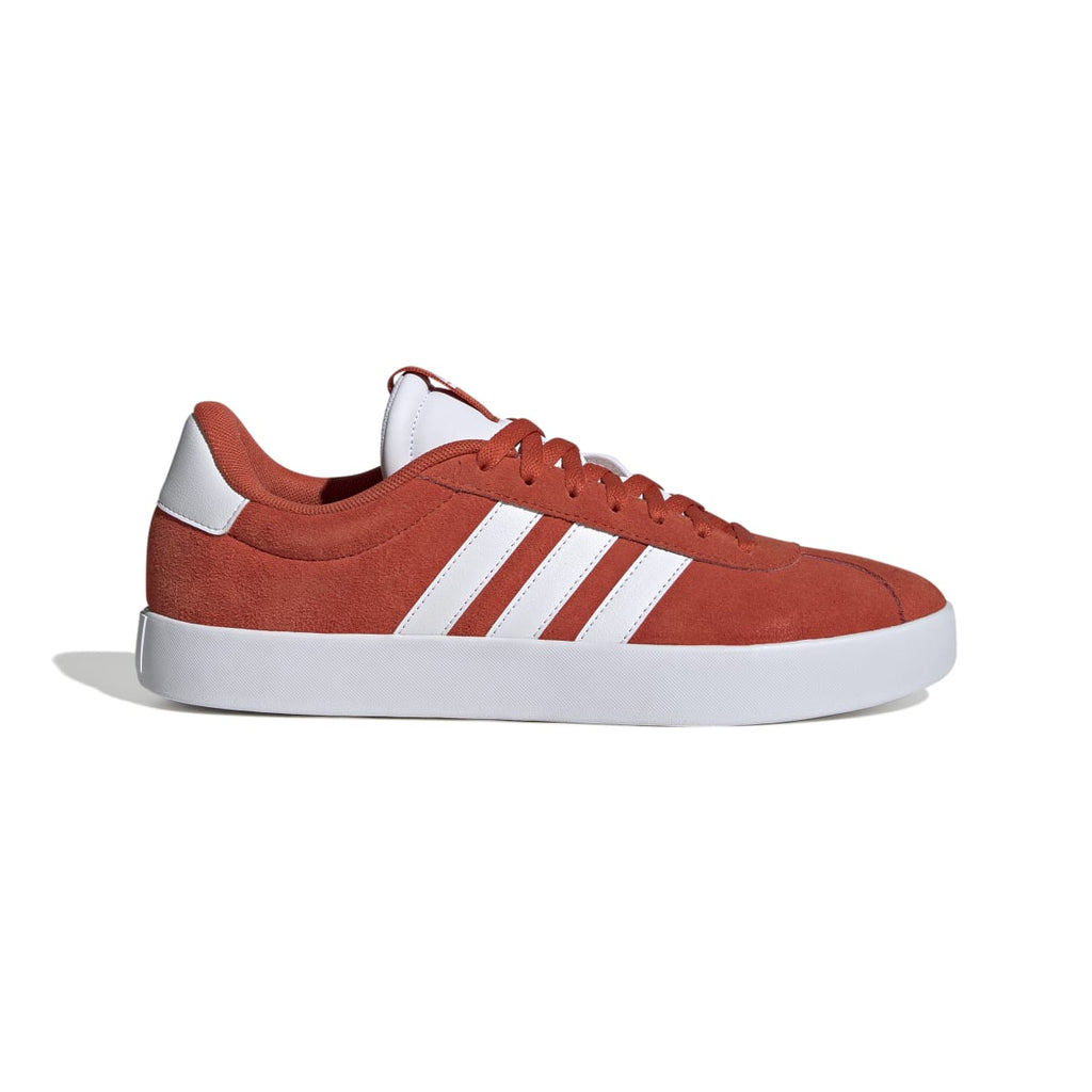 Sneakers rosse da uomo con strisce bianche adidas VL Court 3.0