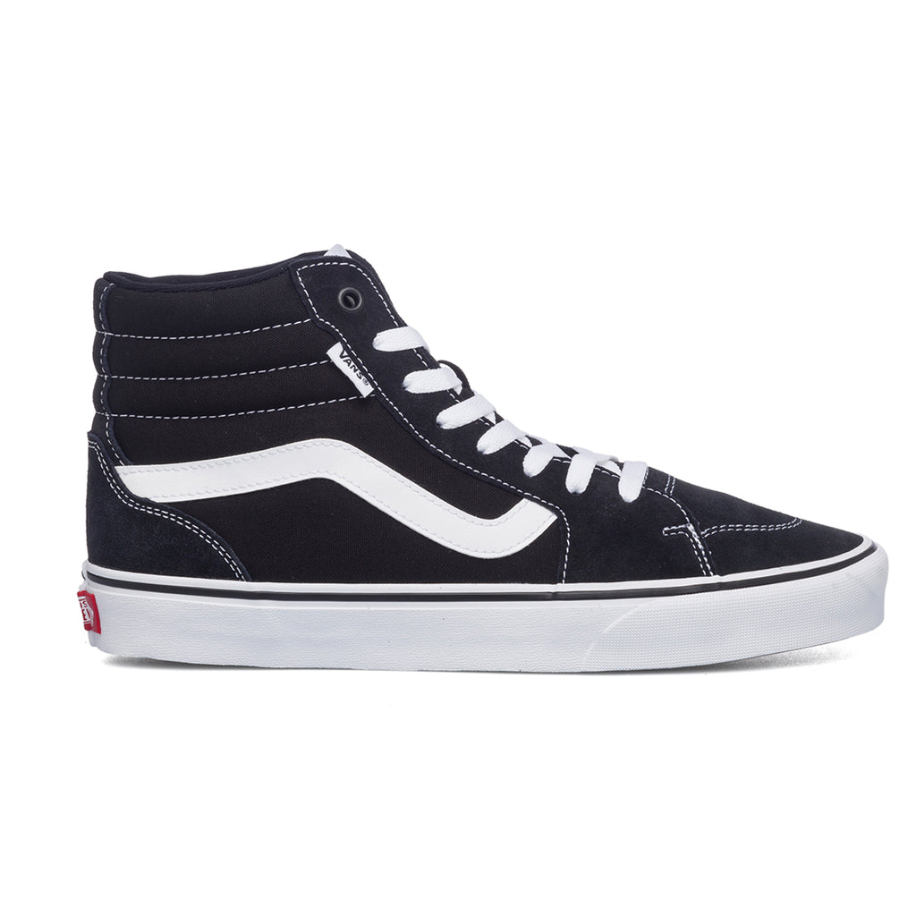 Sneakers alte nere da uomo con striscia laterale a contrasto Vans Filmore Hi