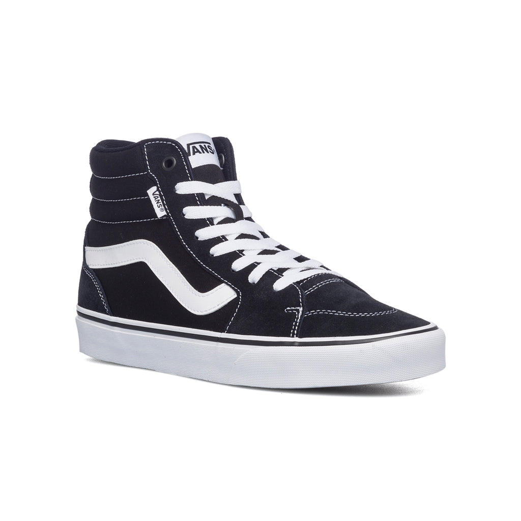 Sneakers alte nere da uomo con striscia laterale a contrasto Vans Filmore Hi