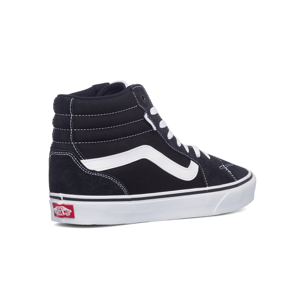 Sneakers alte nere da uomo con striscia laterale a contrasto Vans Filmore Hi