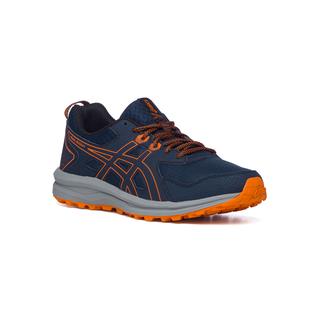 Scarpe da trekking blu in tessuto Asics Trail Scout