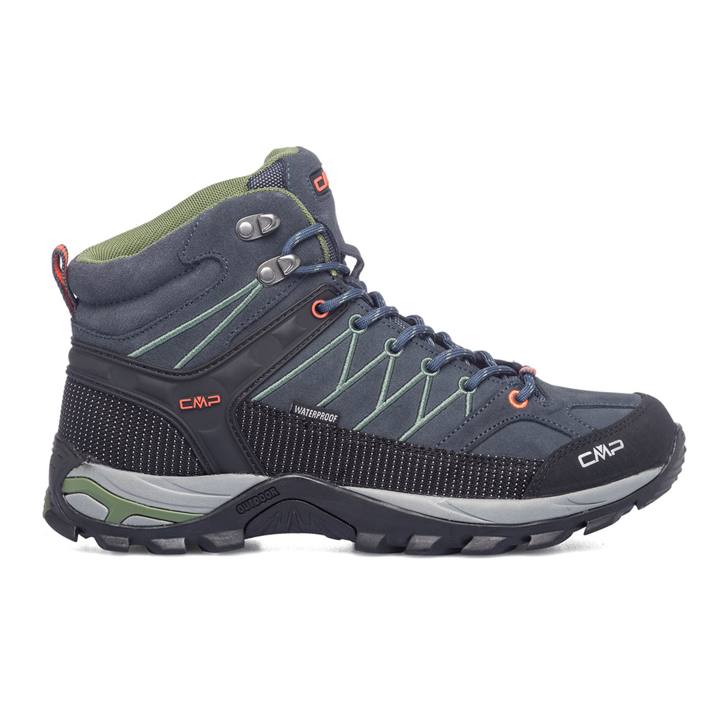 Scarpe da trekking antracite in tessuto waterproof CMP Rigel Mid