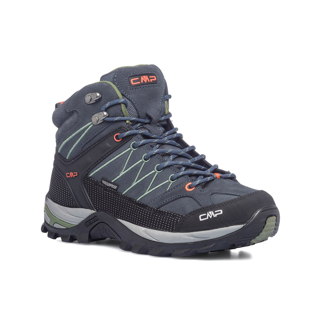 Scarpe da trekking antracite in tessuto waterproof CMP Rigel Mid