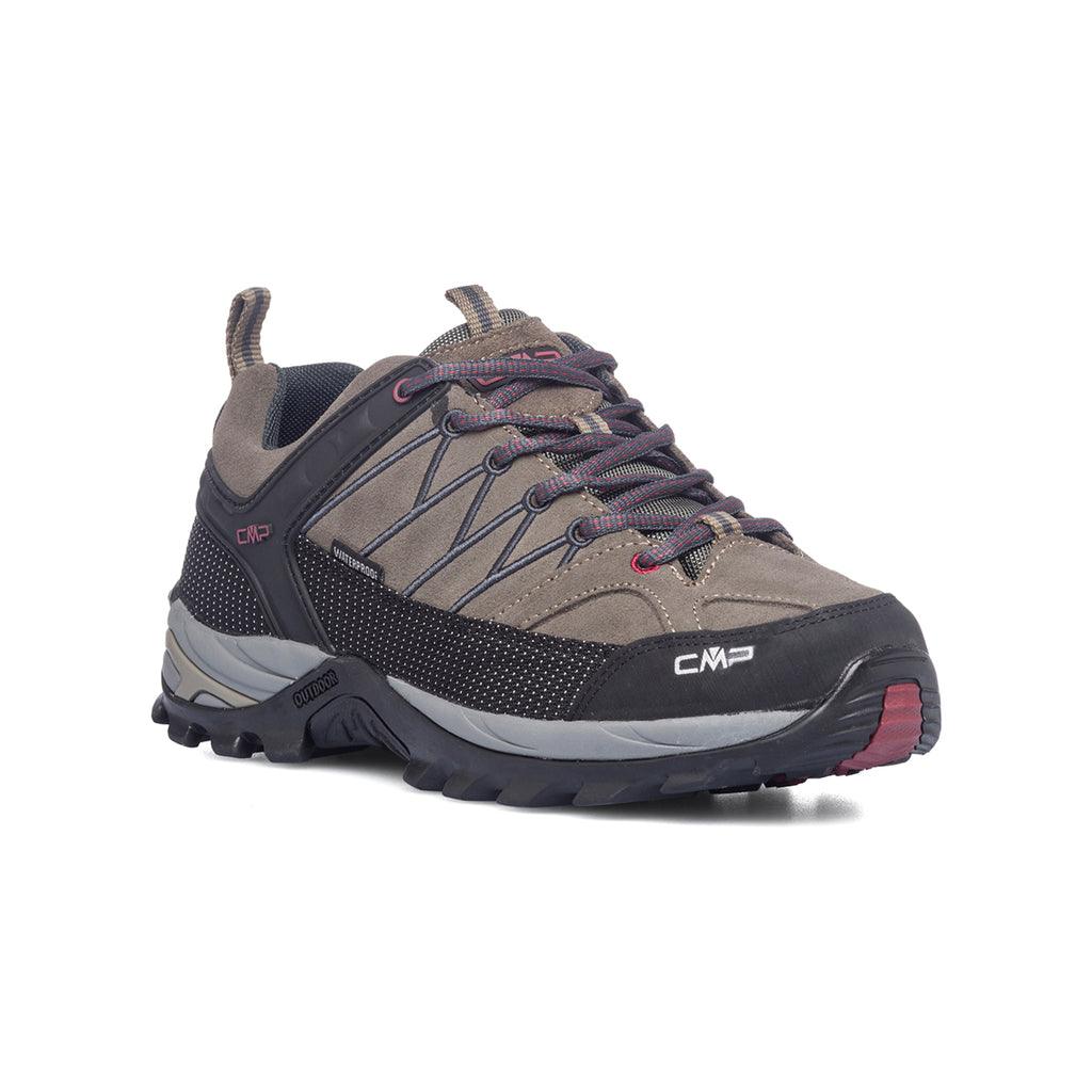 Scarpe da trekking antracite da uomo in tessuto waterproof CMP Rigel Low