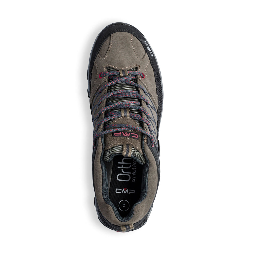 Scarpe da trekking antracite da uomo in tessuto waterproof CMP Rigel Low