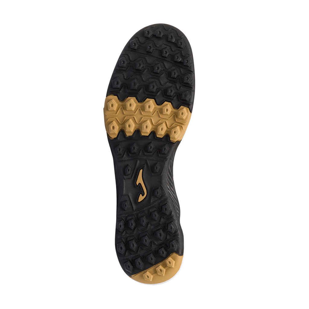 Scarpe da calcetto nere da uomo con dettagli bianchi e oro Joma Maxima TF
