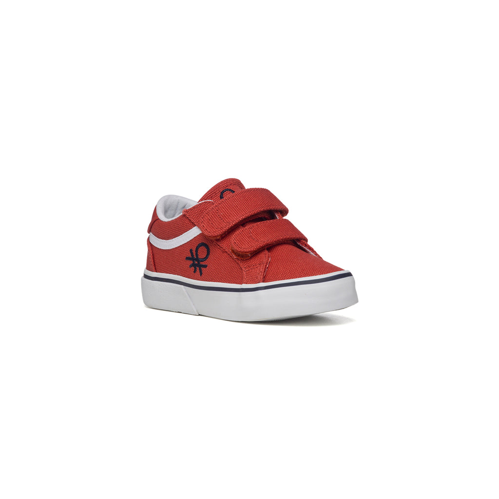 Sneakers rosse in tessuto con logo a contrasto Benetton Prince Cvs Td