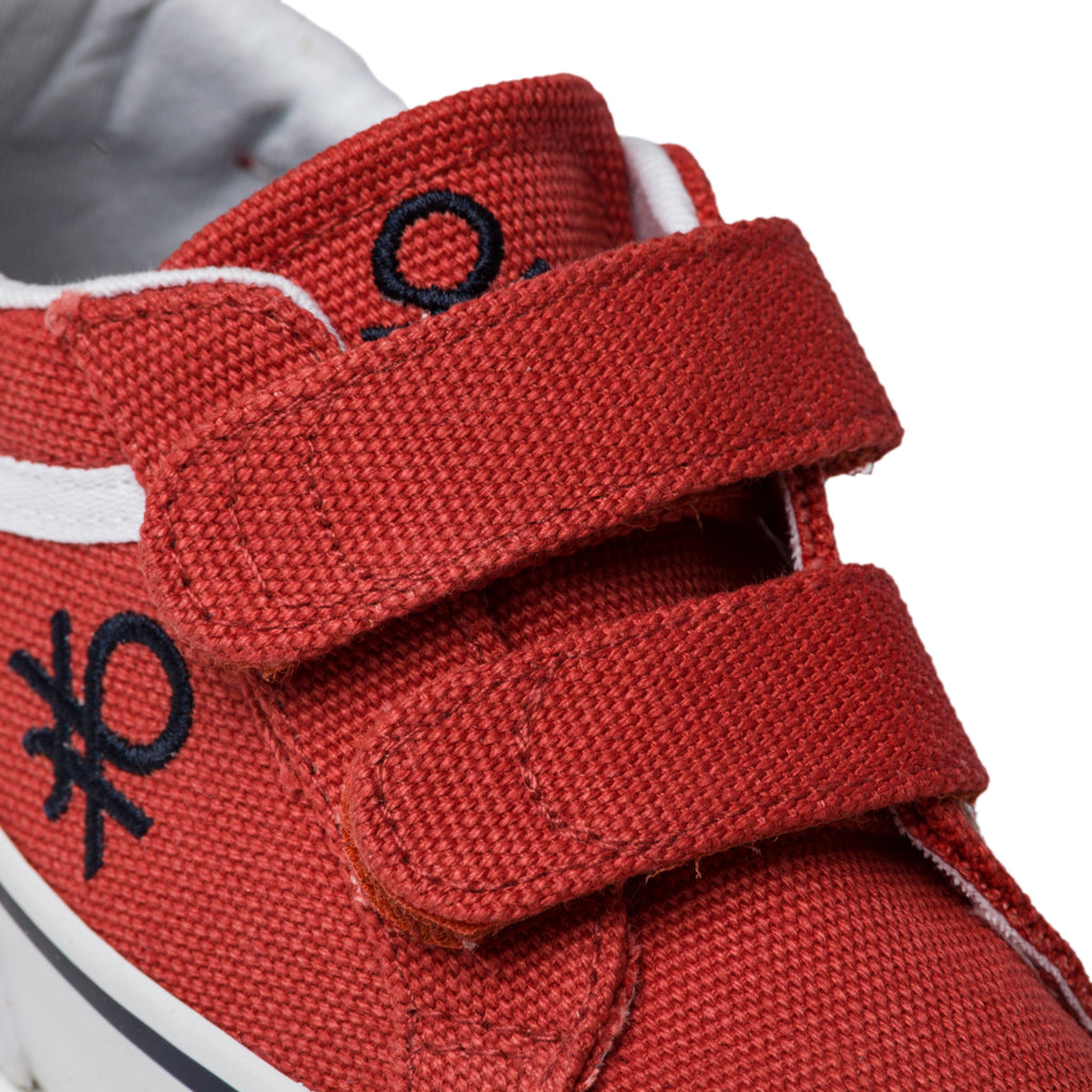 Sneakers rosse in tessuto con logo a contrasto Benetton Prince Cvs Td