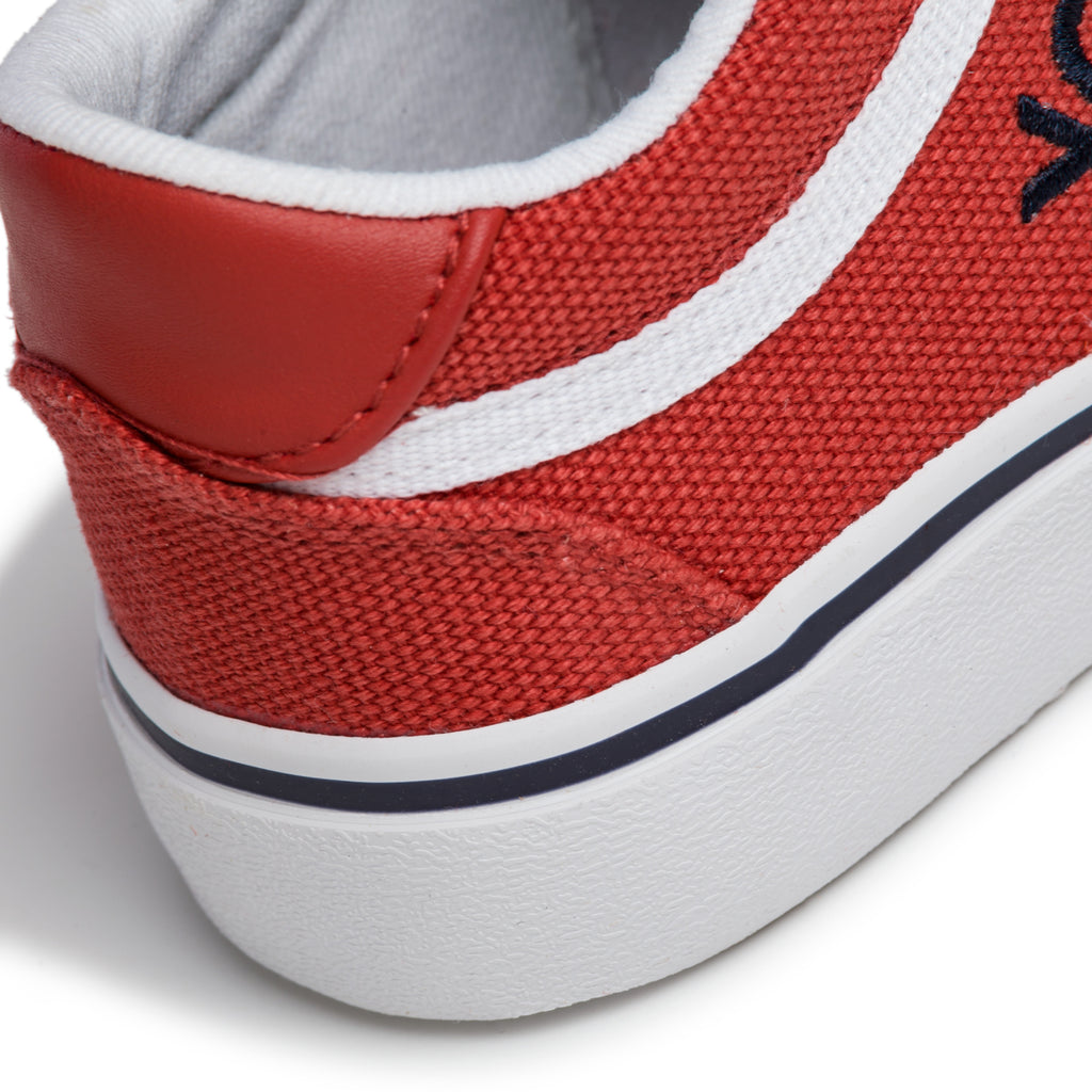 Sneakers rosse in tessuto con logo a contrasto Benetton Prince Cvs Td