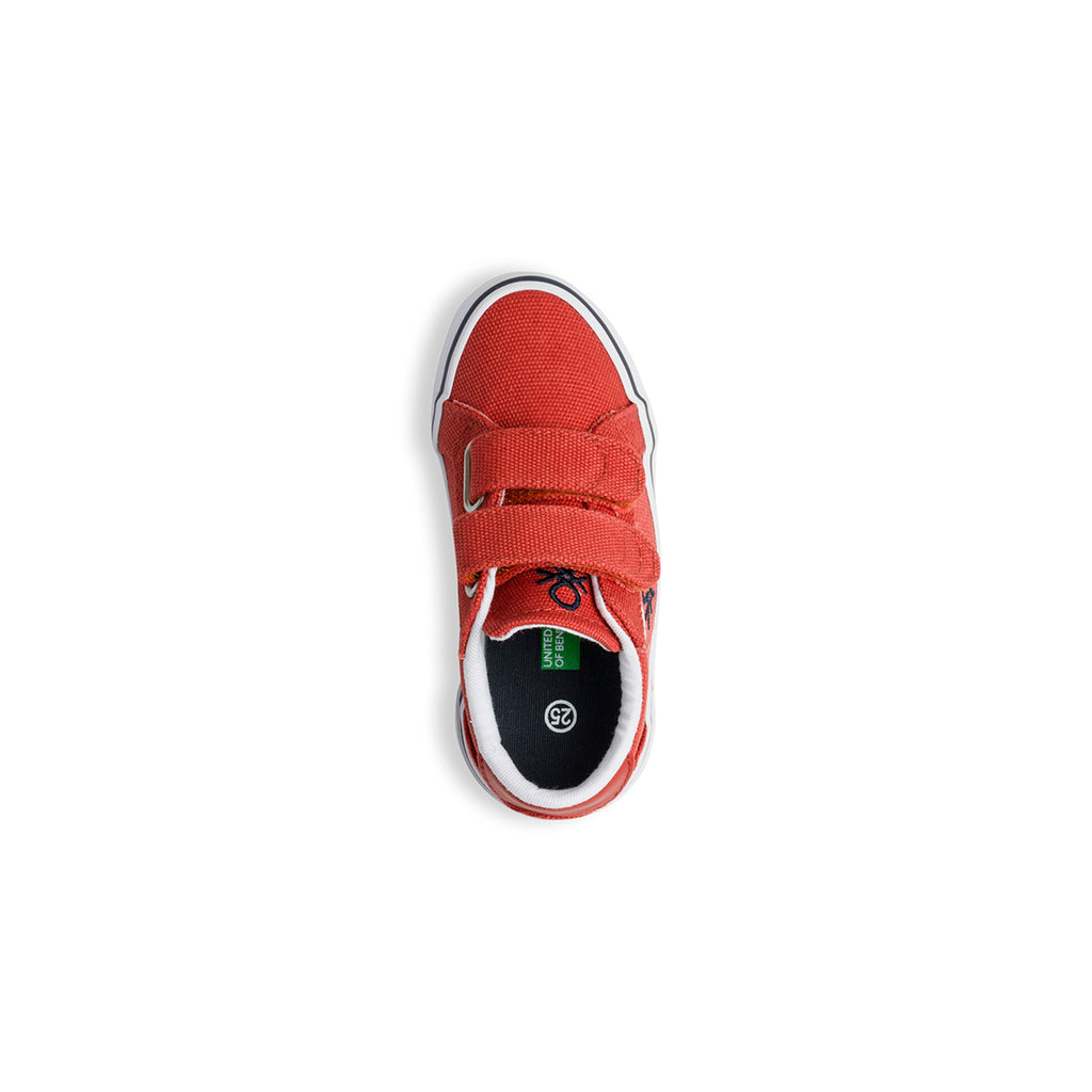 Sneakers rosse in tessuto con logo a contrasto Benetton Prince Cvs Td