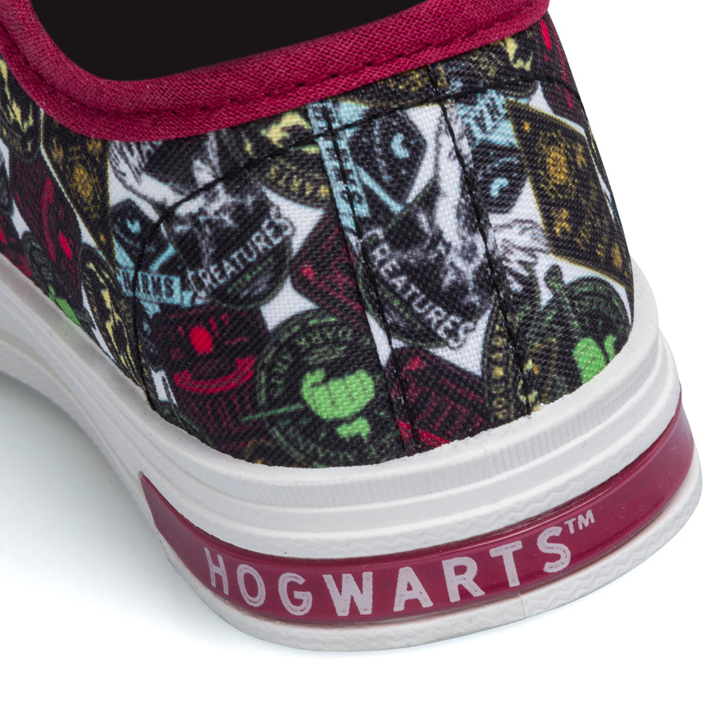 Sneakers primi passi bordeaux da bambino con stampa Harry Potter