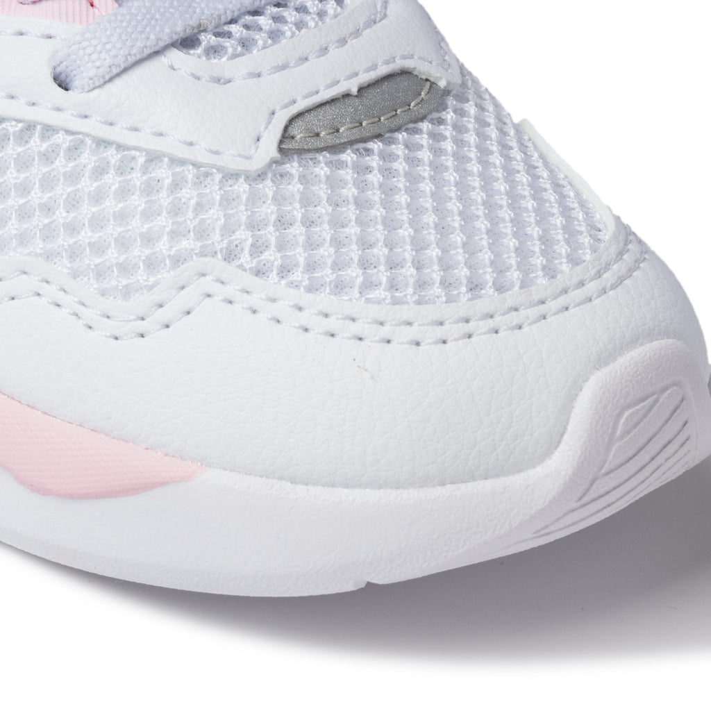 Sneakers bianche in similpelle e tessuto mesh con dettagli rosa e argento Puma X-Ray Lite Ac Inf