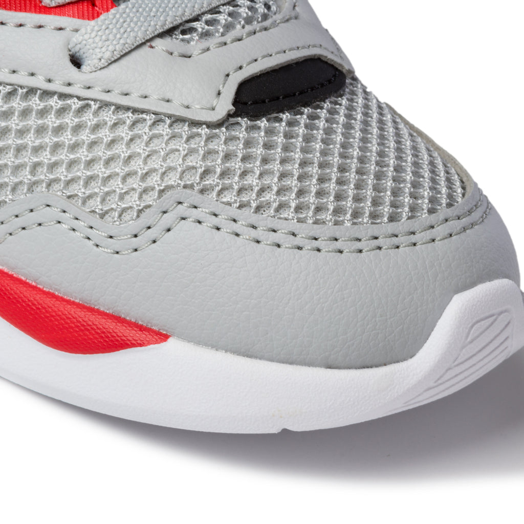 Sneakers grigie in similpelle e tessuto mesh con dettagli rossi e neri Puma X-Ray Lite Ac Inf