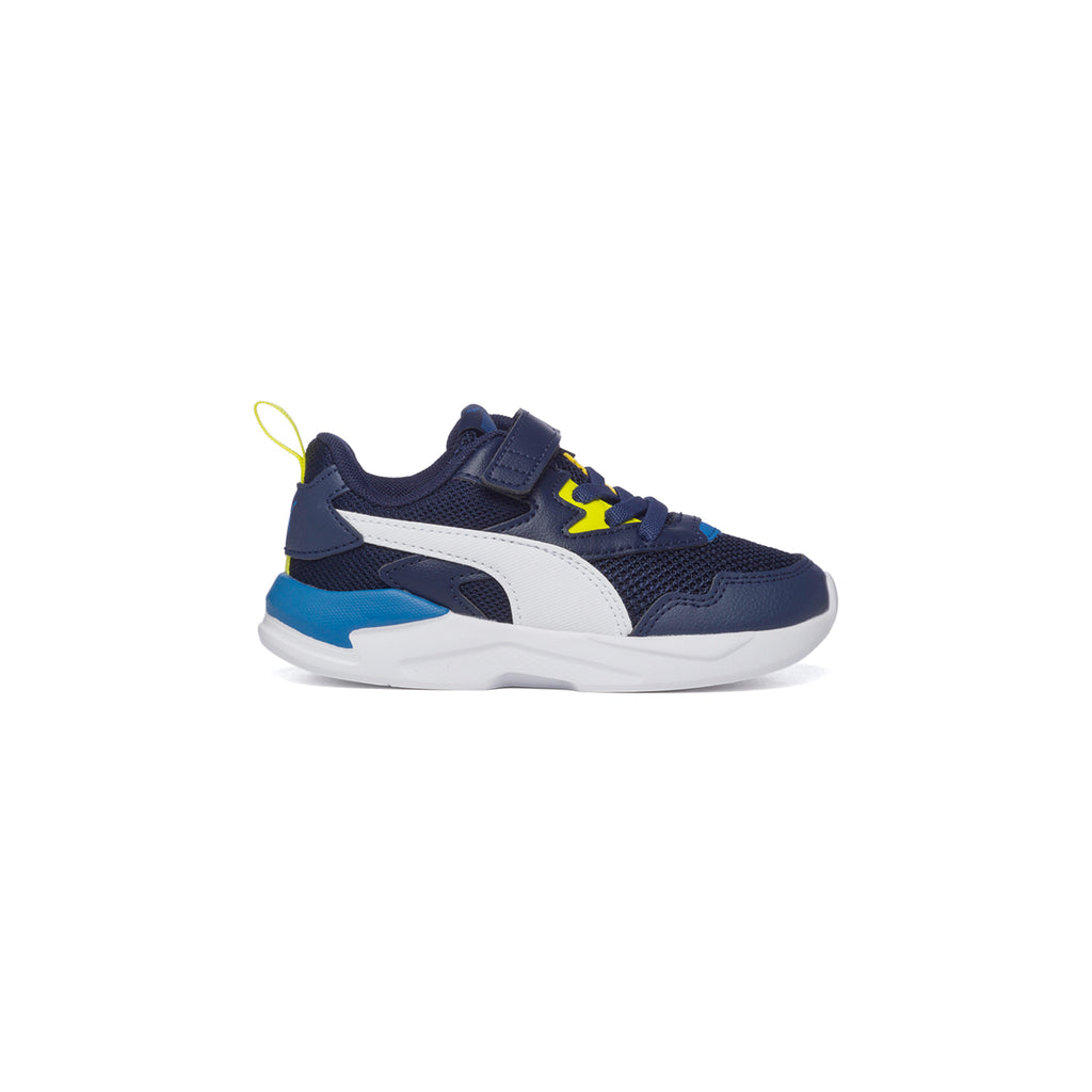 Sneakers blu in similpelle e tessuto mesh con dettagli gialli Puma X-Ray Lite Ac Inf