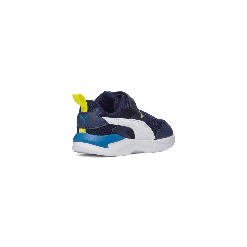 Sneakers blu in similpelle e tessuto mesh con dettagli gialli Puma X-Ray Lite Ac Inf