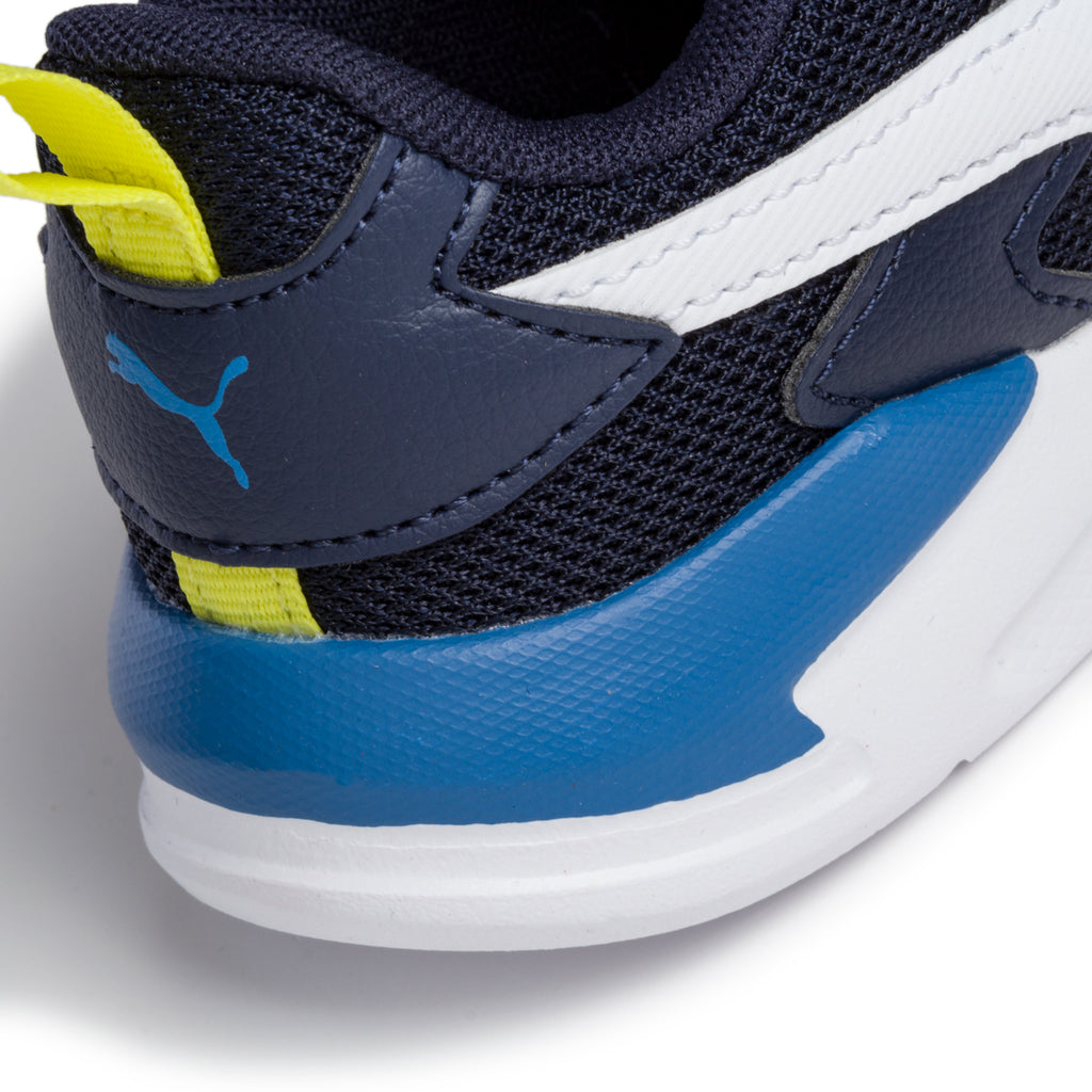 Sneakers blu in similpelle e tessuto mesh con dettagli gialli Puma X-Ray Lite Ac Inf