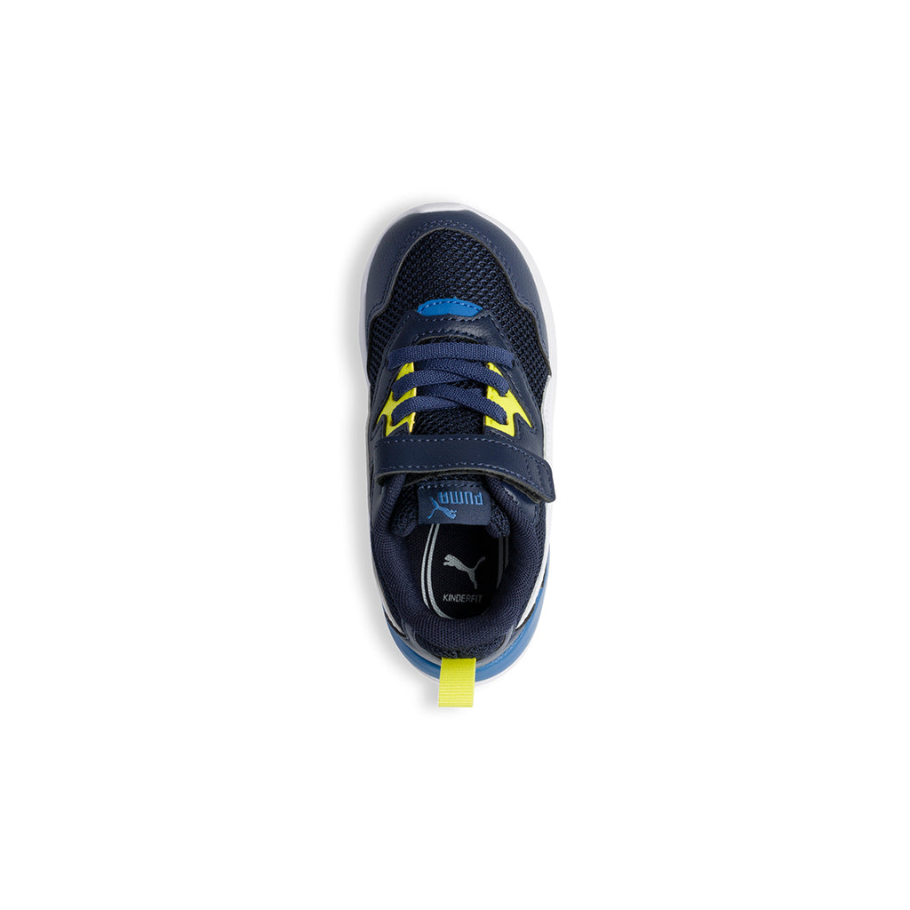 Sneakers blu in similpelle e tessuto mesh con dettagli gialli Puma X-Ray Lite Ac Inf