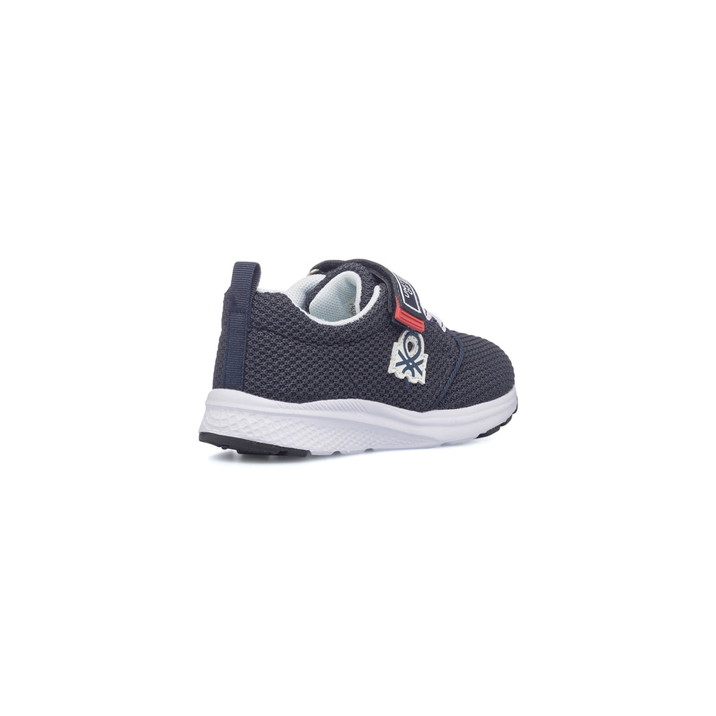 Scarpe da ginnastica primi passi blu in mesh da bambino Benetton Pepper