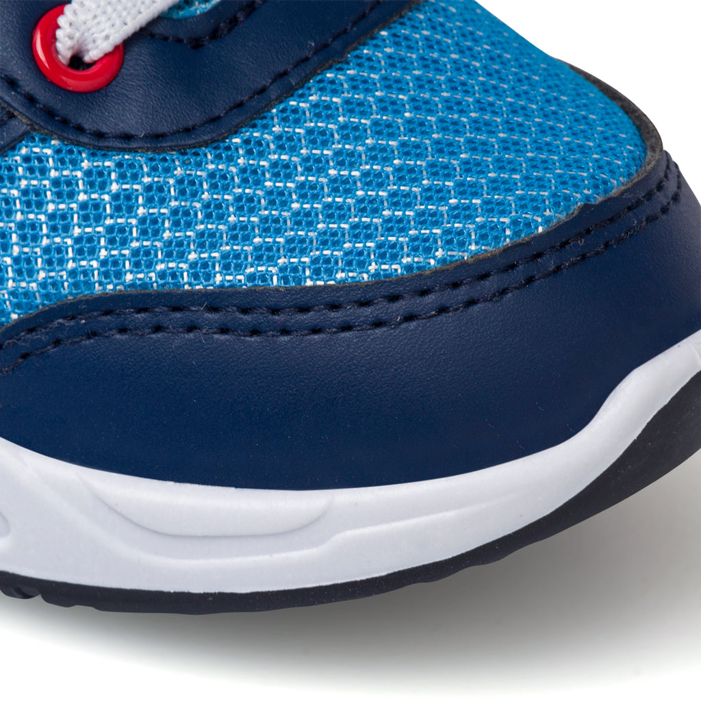 Sneakers primi passi blu da bambino con luci Superman