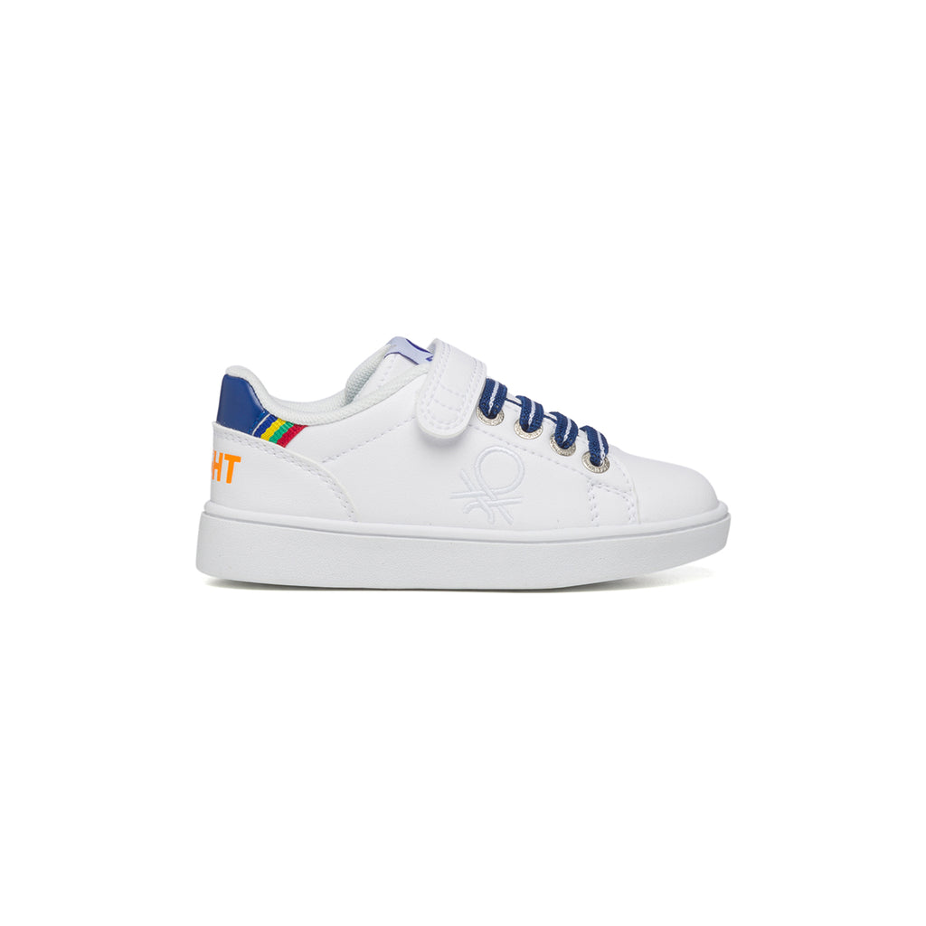 Sneakers bianche con dettaglio colorato sul tallone Benetton Penn Crack Td