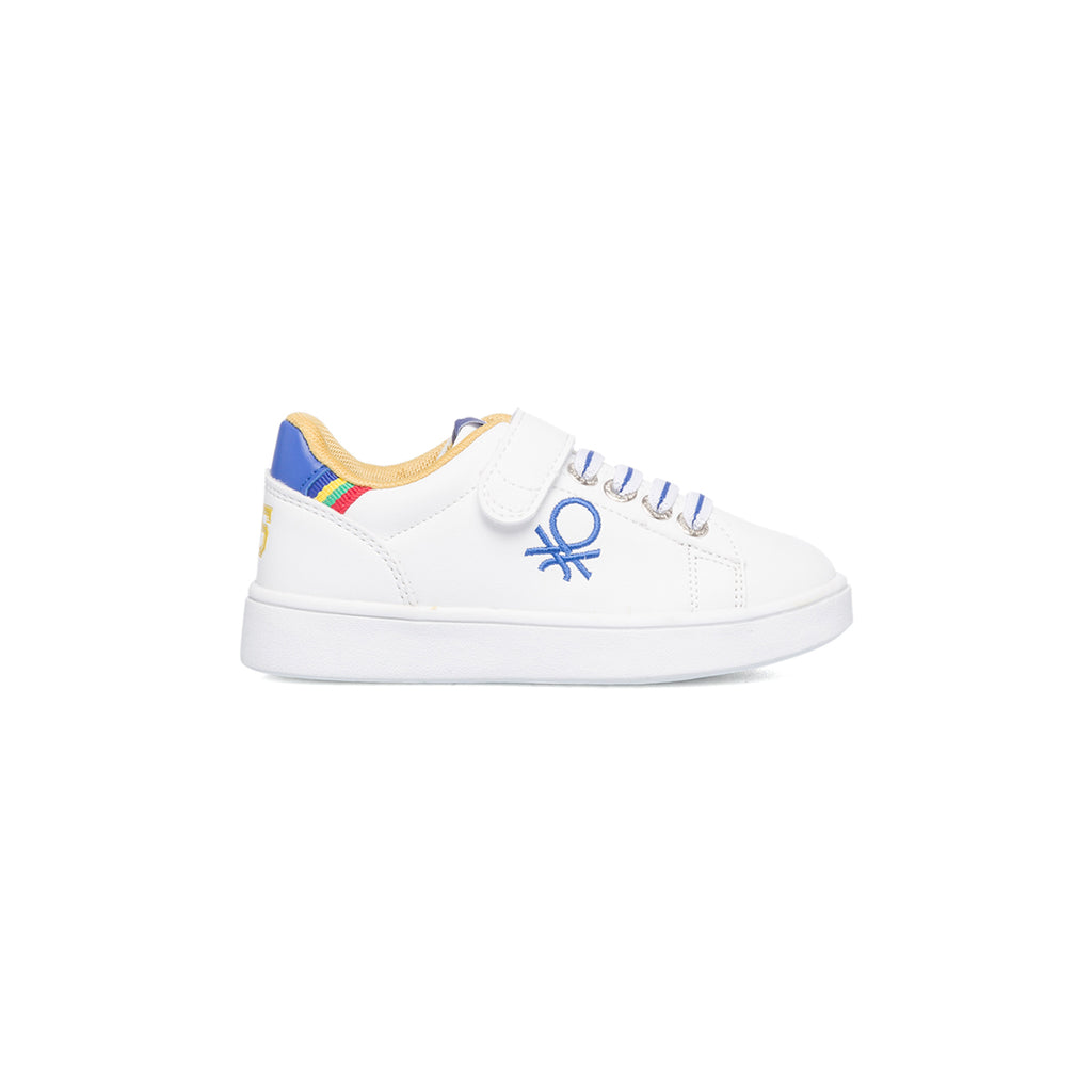 Sneakers bianche con dettaglio colorato sul tallone Benetton Penn LTX