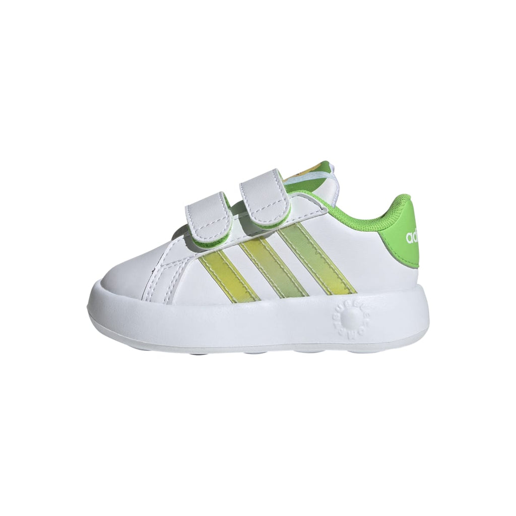 Sneakers primi passi bianche da bambina con stampa Trilli adidas Grand Court 2.0 Tink CF I