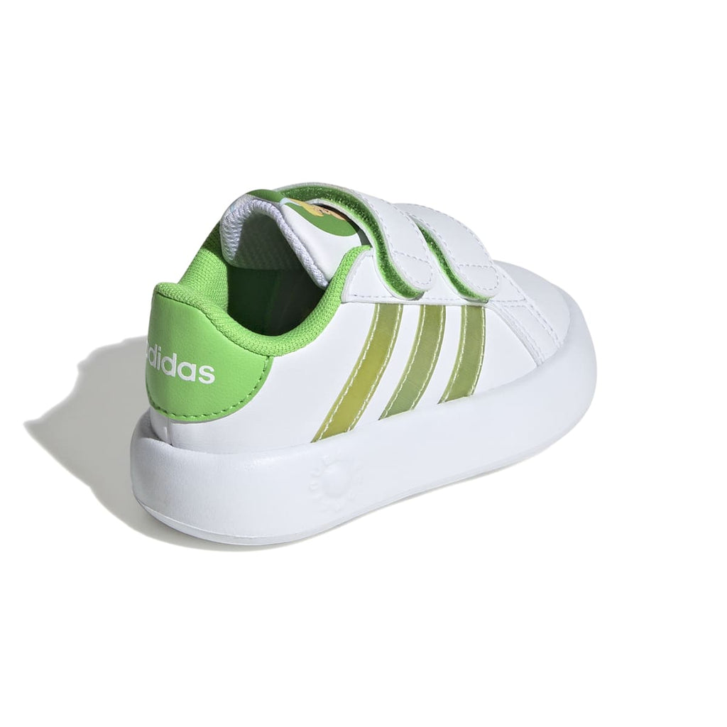 Sneakers primi passi bianche da bambina con stampa Trilli adidas Grand Court 2.0 Tink CF I
