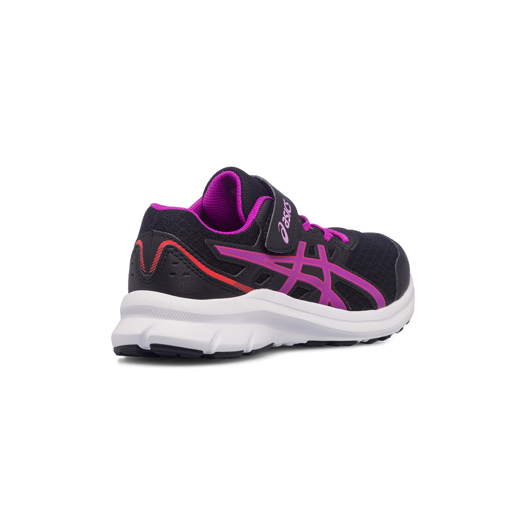 Scarpe da ginnastica nere da bambina con strisce laterali a contrasto Asics Jolt 3 PS