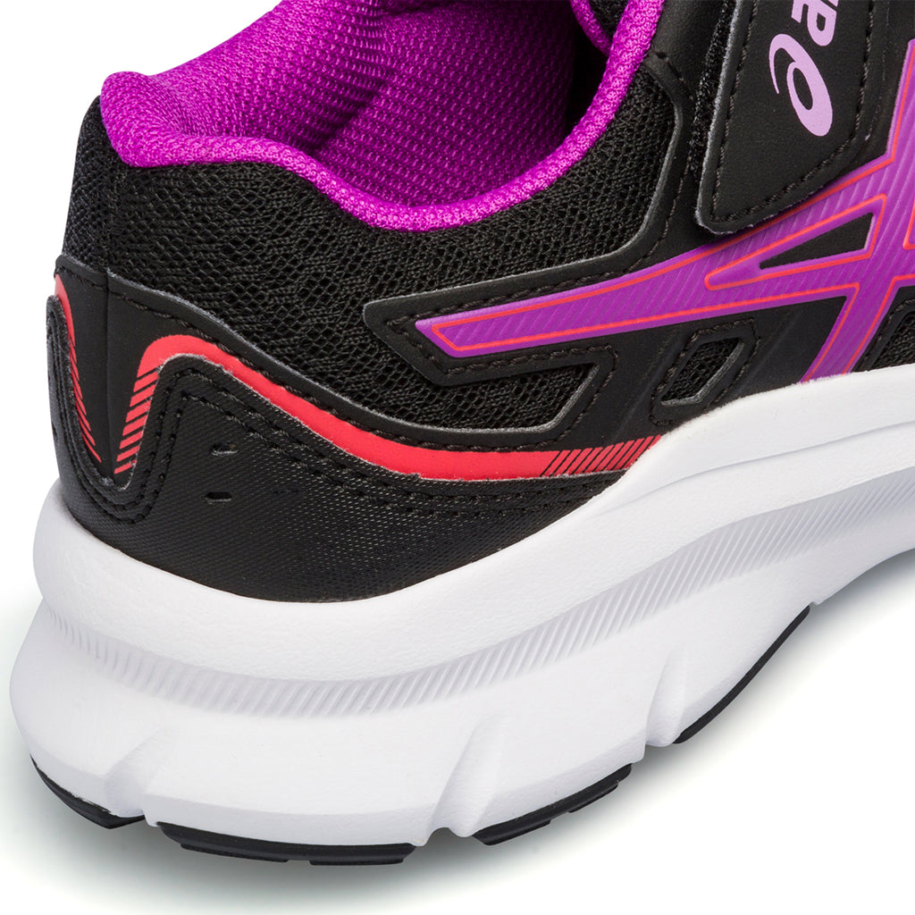 Scarpe da ginnastica nere da bambina con strisce laterali a contrasto Asics Jolt 3 PS