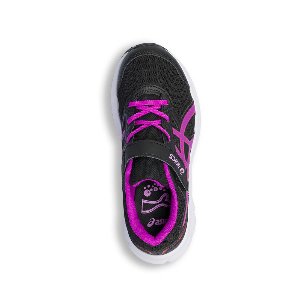 Scarpe da ginnastica nere da bambina con strisce laterali a contrasto Asics Jolt 3 PS