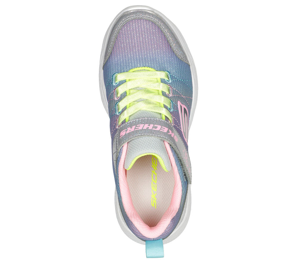 Scarpe da ginnastica arcobaleno glitterate in mesh da bambina Skechers Snap Sprints 2.0