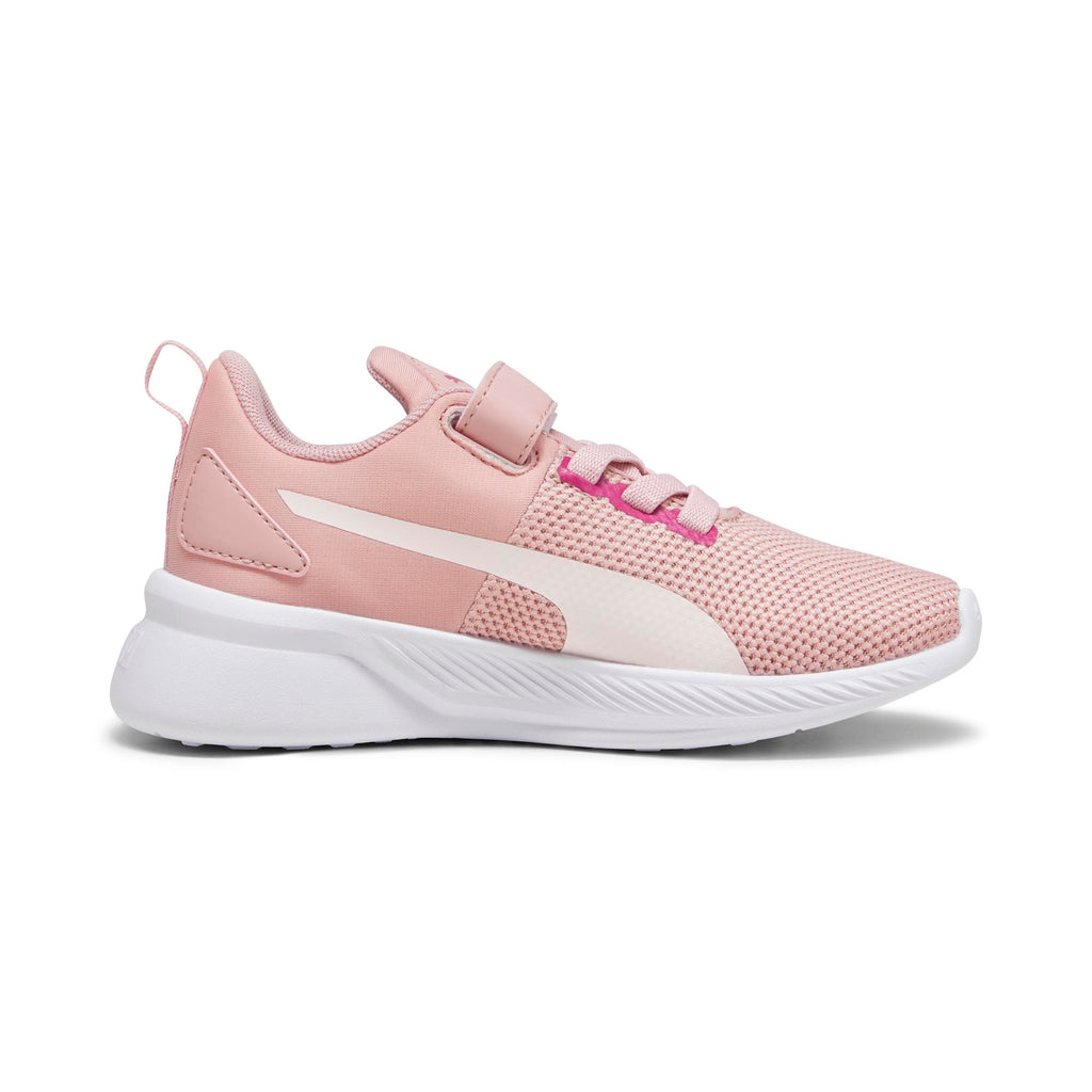 Scarpe da ginnastica rosa da bambina con striscia laterale Puma Flyer Runner V PS