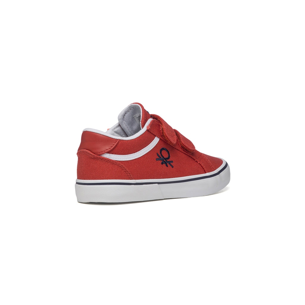 Sneakers rosse in tessuto con logo a contrasto Benetton Prince Cvs Ps