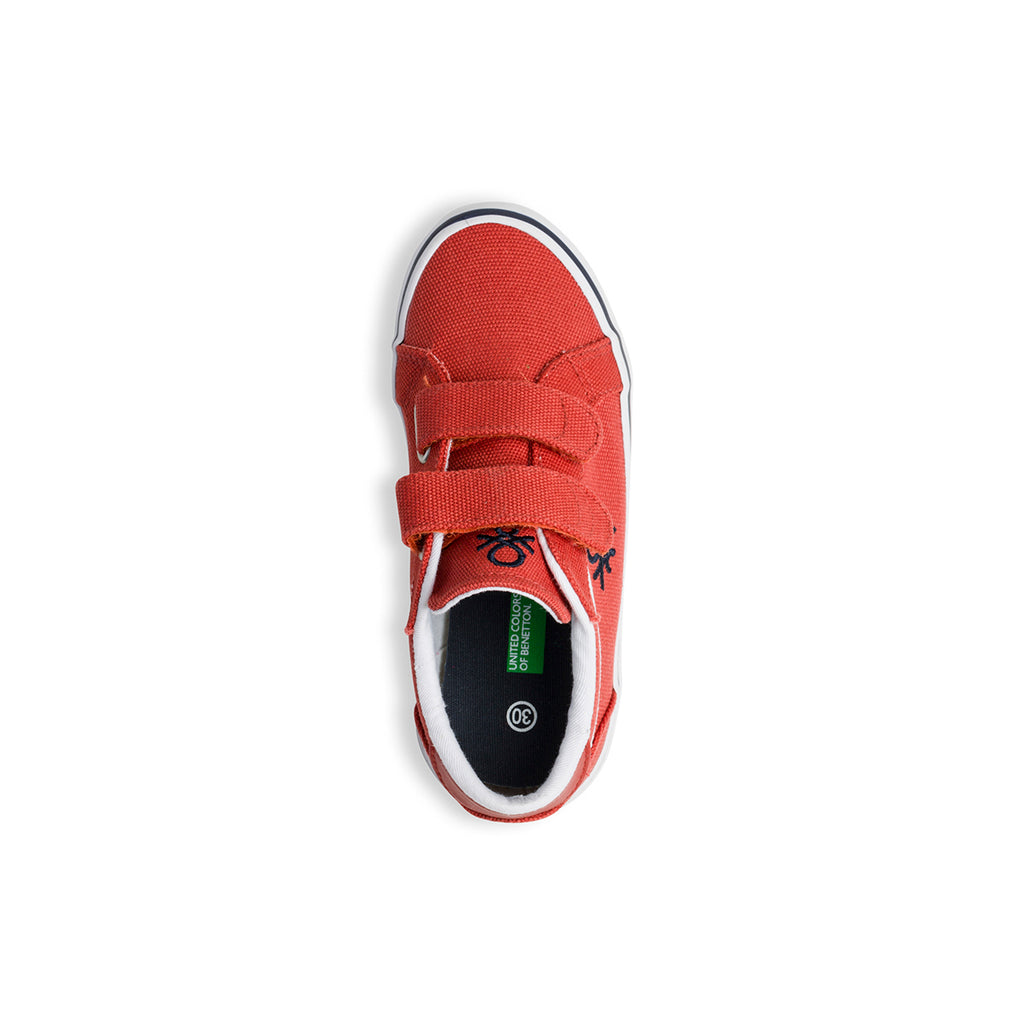 Sneakers rosse in tessuto con logo a contrasto Benetton Prince Cvs Ps