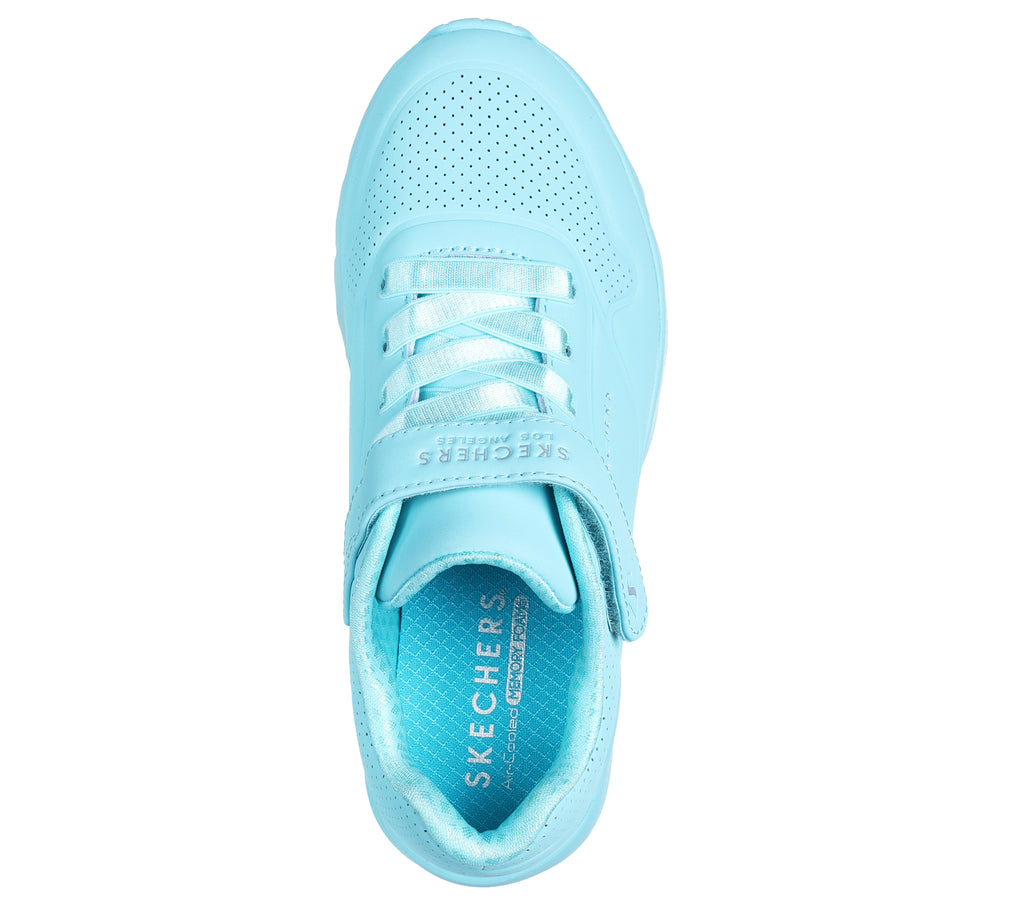 Sneakers azzurre da bambina con soletta Memory Foam Skechers Uno Lite