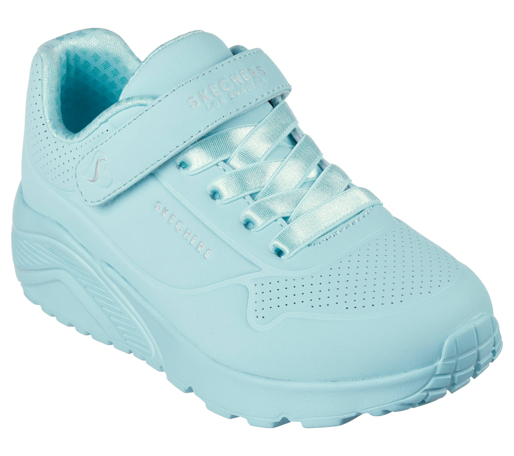 Sneakers azzurre da bambina con soletta Memory Foam Skechers Uno Lite