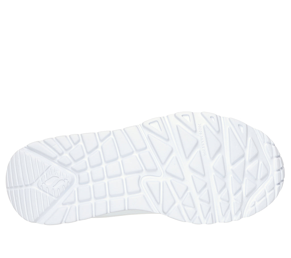 Sneakers bianche da bambina con soletta Memory Foam Skechers Uno Lite - Easy Zip
