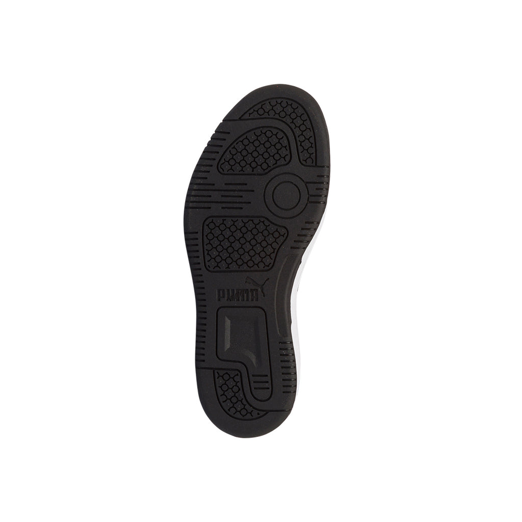 Sneakers alte bianche, blu e nere da bambino Puma Rebound v6 Mid AC+ PS