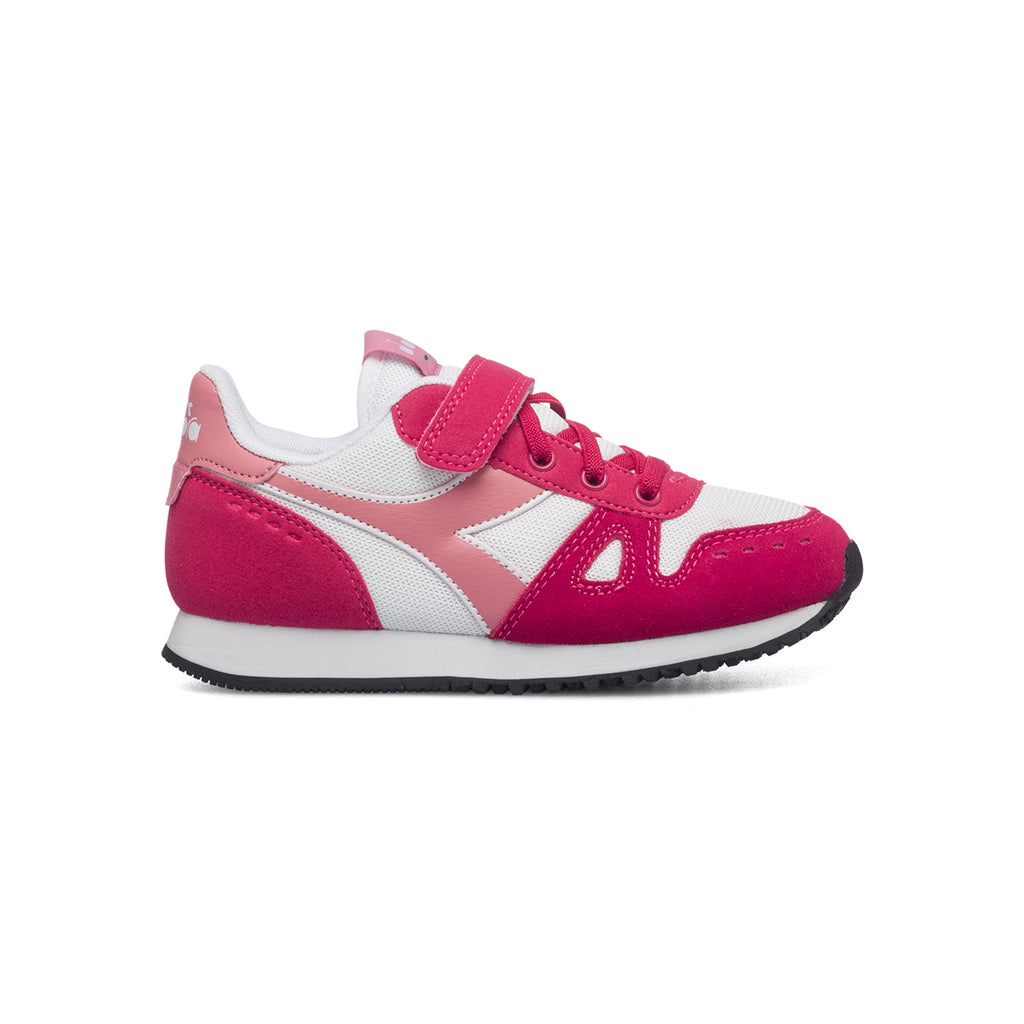 Scarpe da ginnastica viola da bambina con logo laterale a contrasto Diadora Simple Run Ps