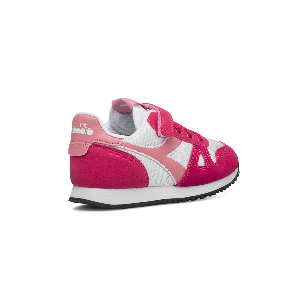 Scarpe da ginnastica viola da bambina con logo laterale a contrasto Diadora Simple Run Ps