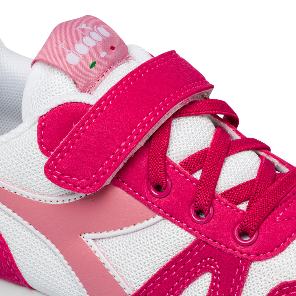 Scarpe da ginnastica viola da bambina con logo laterale a contrasto Diadora Simple Run Ps