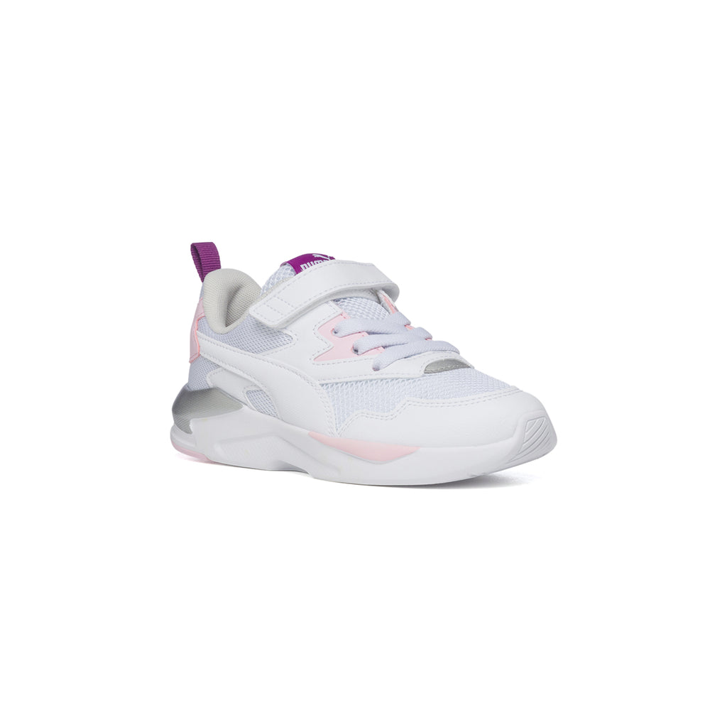 Sneakers bianche con dettagli rosa e argento Puma X-Ray Lite Ac Ps