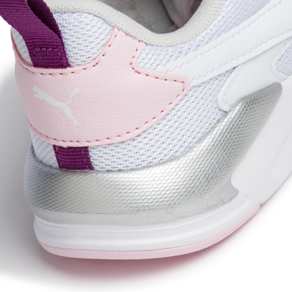 Sneakers bianche con dettagli rosa e argento Puma X-Ray Lite Ac Ps